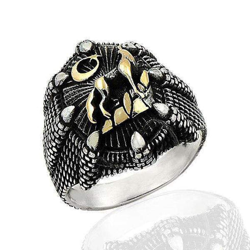 Bague Loup en Acier